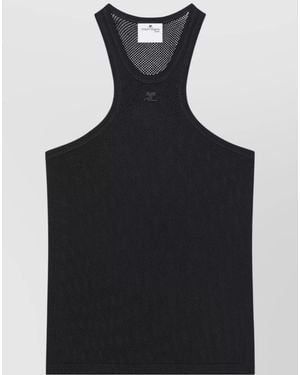 Courreges Sleeveless Racerback Tank Top - Black