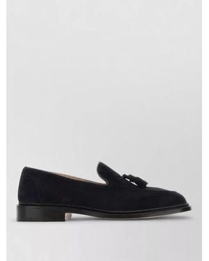 Tricker's Suede Leather Loafers - Black