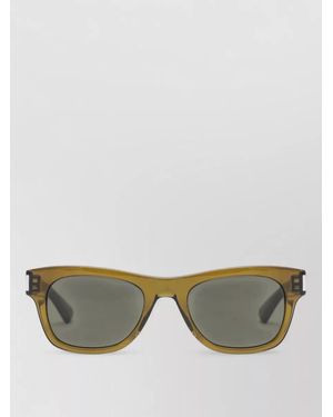 Saint Laurent Rectangular Frame Sunglasses Tinted Lenses - Green