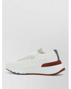 Brunello Cucinelli Knit Low-Top Trainers - White
