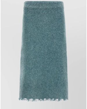 Jil Sander Wool Straight Skirt - Green
