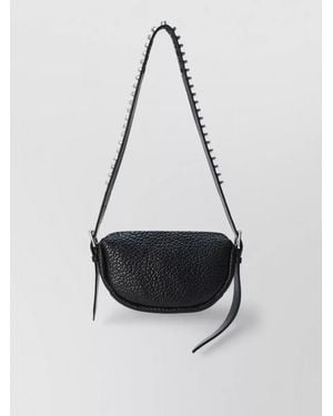 Alexander Wang Ry Leather Shoulder Bag Studded Strap - White