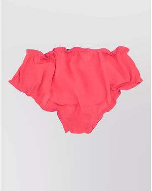 Vivetta Briefs Bow Detail Elastic Waist Ruffle - Pink
