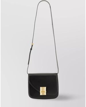 Ferragamo Calf Leather Shoulder Bag - White