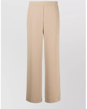 P.A.R.O.S.H. Wide Leg Trousers Nylon Silk Blend - Natural