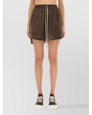 Rick Owens Velvet Short Shorts - Natural