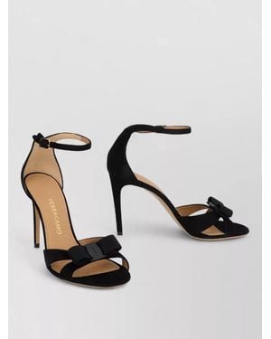 Ferragamo Sandal Vara Bow High Heel Leather - Black