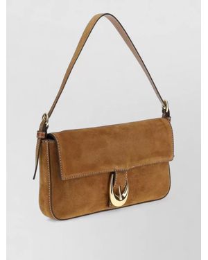 STAUD Shirley Leather Clutch Bag - White
