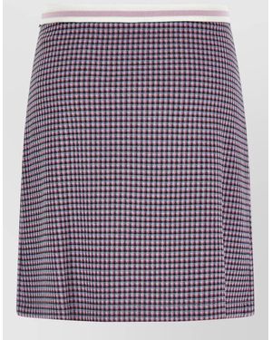 Marni Houndstooth Pleated Skirt - Purple