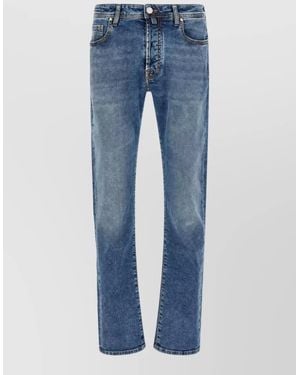 Jacob Cohen Denim Mid-Rise Tapered Jeans - Blue