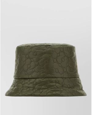 Moncler Reversible Bucket Hat Nylon Floral Quilting - Green