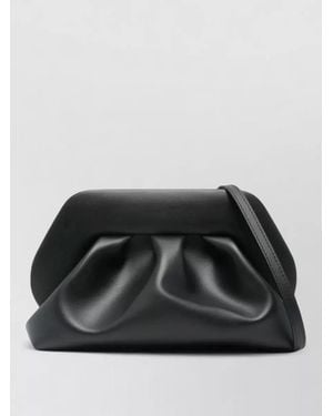 THEMOIRÈ Bios Medium Clutch Pleated Design Bag - Black
