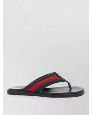 Gucci Gg Crossover Sandals Rubber Sole - Grey
