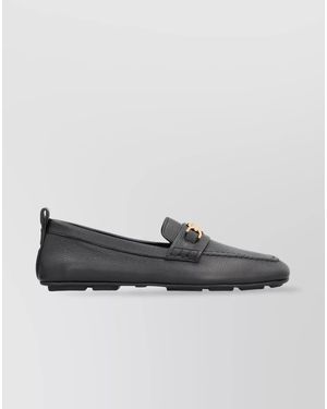 Versace Pebbled Leather Loafers - Multicolour