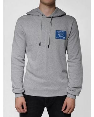 Dolce & Gabbana Cotton Logo Hooded Sweatshirt Sweater - Gray