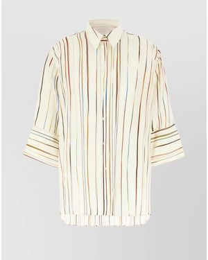 Paul Smith Silk Relaxed-Fit Shirt - Natural