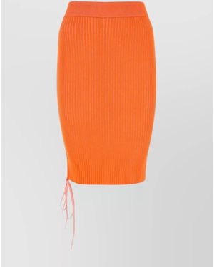Off-White c/o Virgil Abloh Off Viscose Blend Skirt - Orange