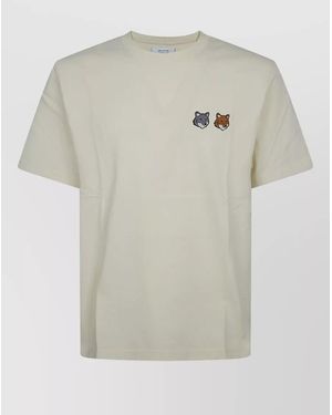 Maison Kitsuné Organic Cotton Relaxed-Fit T-Shirt - White