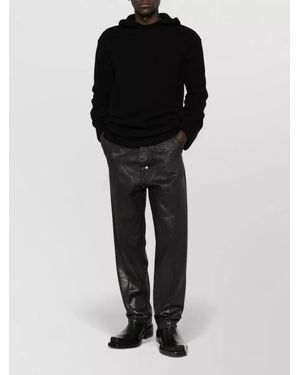 Rick Owens Cashmere Silk Hooded Jumper - Black