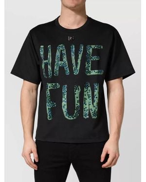 Dolce & Gabbana Embellished Crew Neck T-Shirt - Black