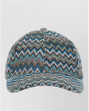 Missoni Viscose Blend Baseball Cap Curved Brim - Gray
