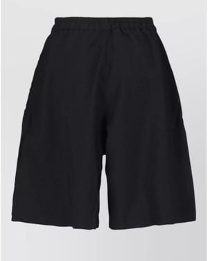 Y-3 Elastic Waist Shorts Side Stripe Design - Black