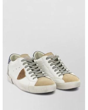 Philippe Model Lace Up Casual Sneakers Rubber Sole - Metallic