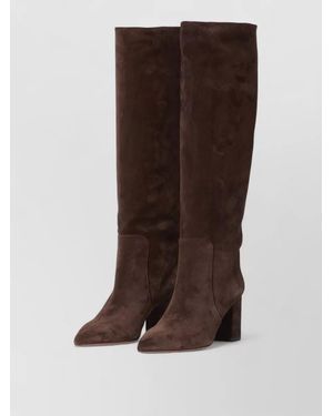 Paris Texas Anja Suede Knee High Boots 70 - Brown