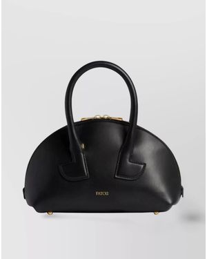 Patou Leather Mini Shoulder Bag - Black