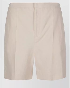 Loulou de Saison Iva Shorts Tailored Style Back Pockets - Natural
