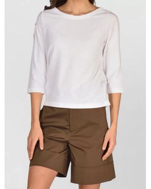 Zanone Barca Knee Length Pleated Shorts - White
