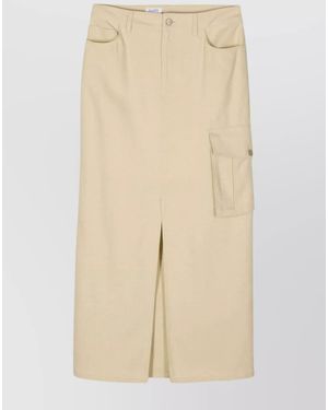 Filippa K Lyocell Crepe Cargo Maxi Skirt - Natural