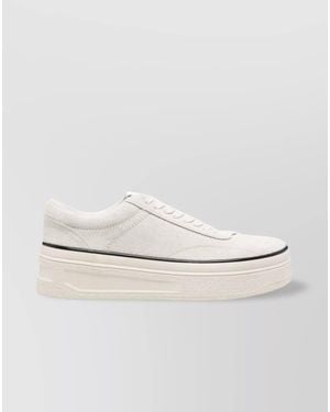 Jil Sander Suede Low-Top Trainers - White