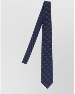 Brioni Slim Polka Dot Pointed Tip Tie Italy - Blue