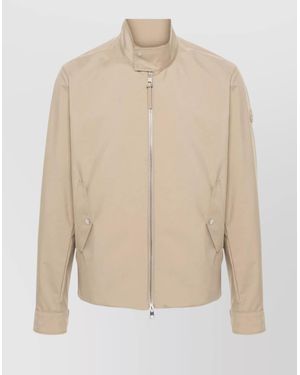 Moncler Chaberton Logo Jacket High Neck - Natural