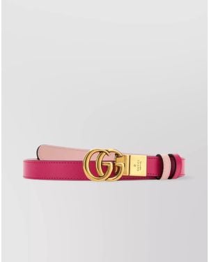 Gucci Marmont Reversible Gg Leather Belt - Pink