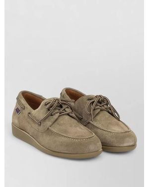 Sebago Leather Lace-Up Boat Shoes - Brown