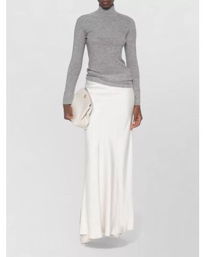 Fabiana Filippi Satin Maxi Skirt - White