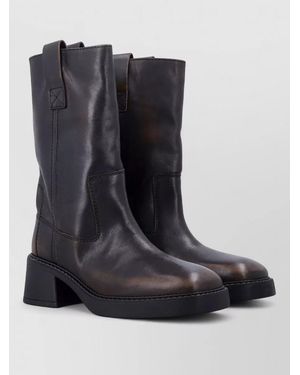 Miista Leather Ankle Boots - Black