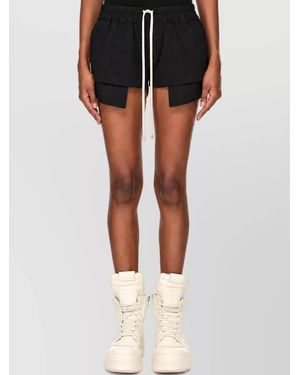 Rick Owens Cotton Asymmetric Boxer Shorts - Black