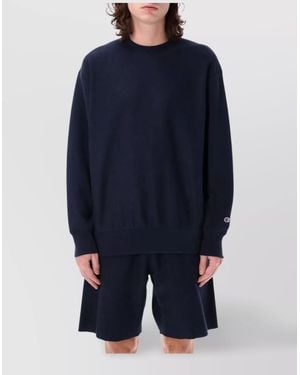 Champion Ribbed Crewneck Sweatshirt - Blue