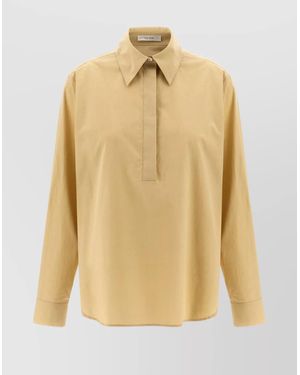The Row Cotton Poplin Shirt - Yellow