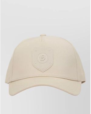 BOSS Curved Visor Cap Adjustable Casual Style - Natural
