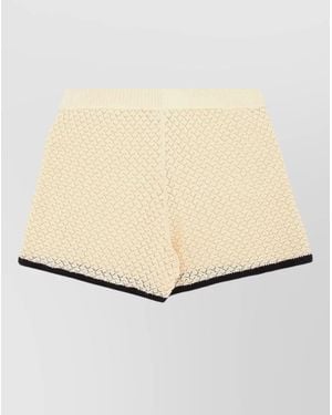 THE GARMENT Beach Hot Trousers Contrast Trim Textured - Natural