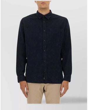 Woolrich Long Sleeve Shirt Featuring Chest Pocket Design - Blue