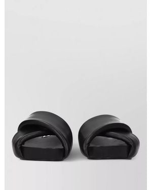 Jil Sander Leather Platform Sandals - Black