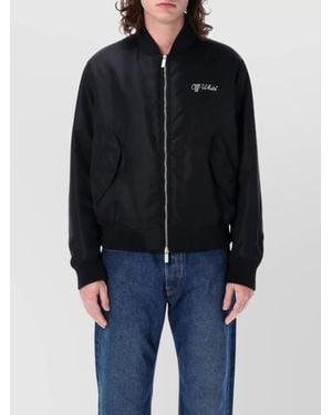 Off-White c/o Virgil Abloh Varsity Bomber Script Nyl - Blue