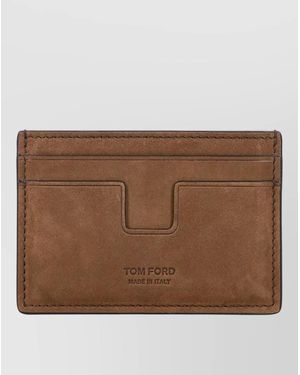 Tom Ford Leather Card Holder - Brown