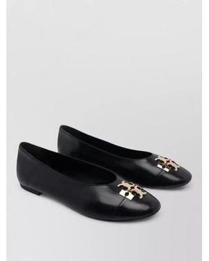 Tory Burch Charlie Ballet Shoes Calfskin Leather Sole - Black