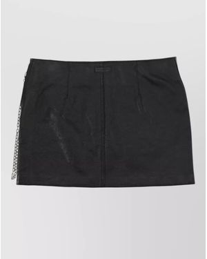 Alexander Wang Skirt Chain Detail And Seam Detailing - Black